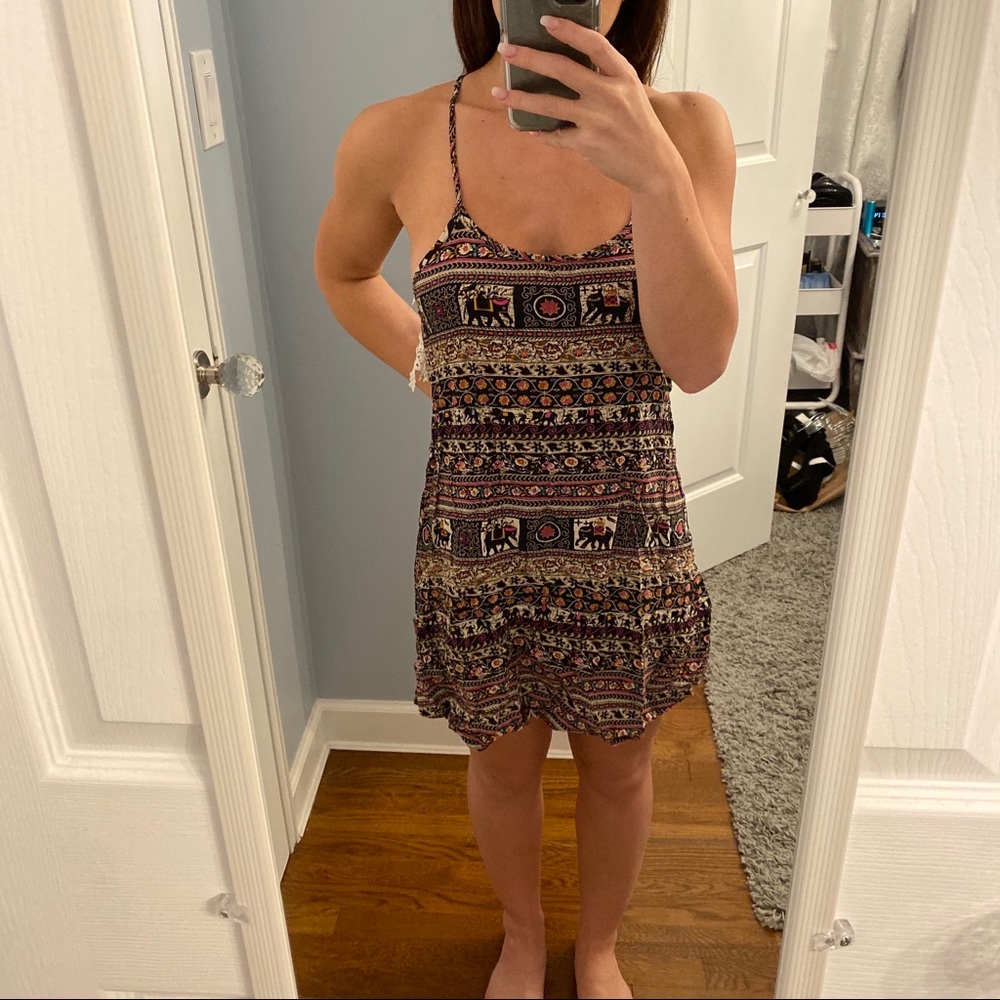 Charms Fashion Aztec Lace Back Dress